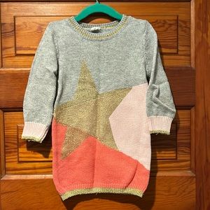 EGG Gold Star Sweater Dress 2T